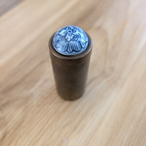 Vintage Brass Tobacco Canister